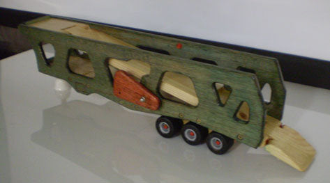 Car Trailer with Wooden Cars Wooden Toy Plan & Pattern