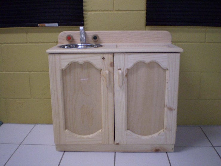 Play Sink, Wooden Toy Plan & Pattern