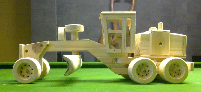 Grader Articulated, Wooden Toy Plan & Pattern