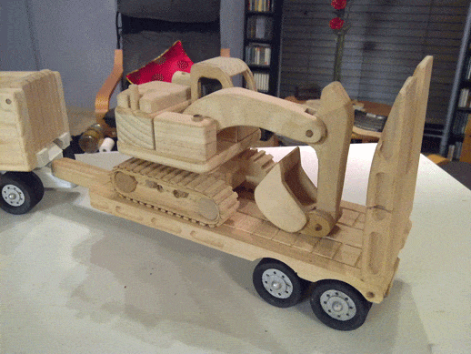 Low Loader Float Trailer, Wooden Toy Plan & Pattern