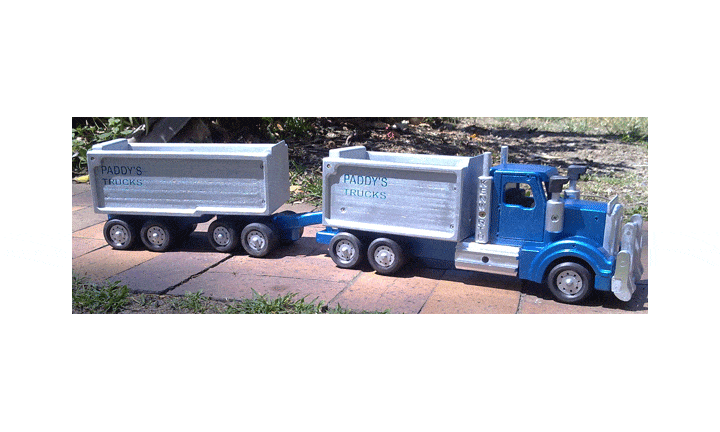 Rigid Tipper and Tipping Trailer, Wooden Toy Plan & Pattern