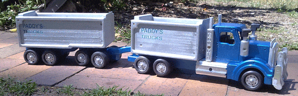 Rigid Tipper and Tipping Trailer, Wooden Toy Plan & Pattern