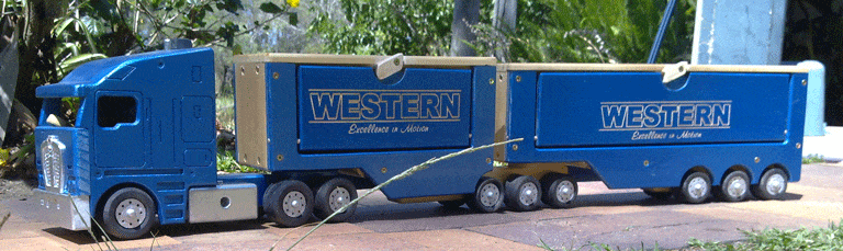 Cab Over Semi B Double Tractor, Wooden Toy Plan & Pattern