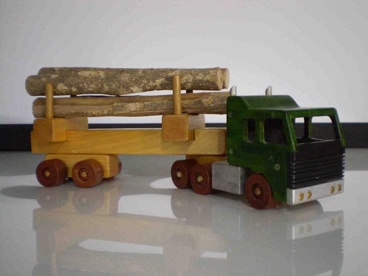 Log Truck, Wooden Toy Plan & Pattern
