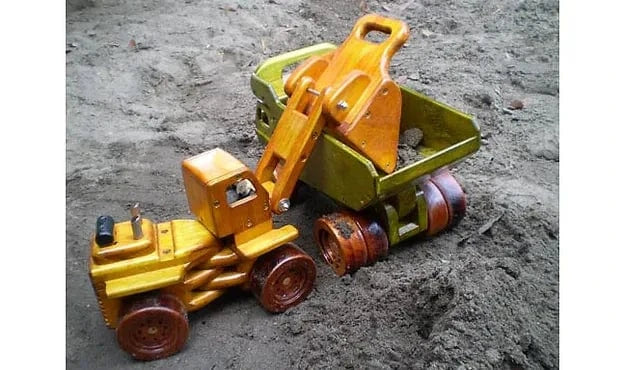 Earthmoving Set, Wooden Toy Plan & Pattern
