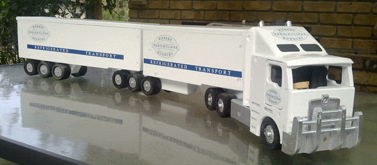 Cab Over Semi B Double Tractor, Wooden Toy Plan & Pattern