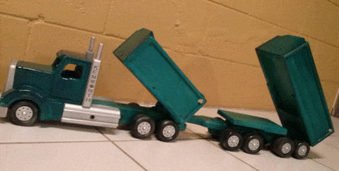 Rigid Tipper and Tipping Trailer, Wooden Toy Plan & Pattern