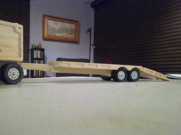 Low Loader Float Trailer, Wooden Toy Plan & Pattern