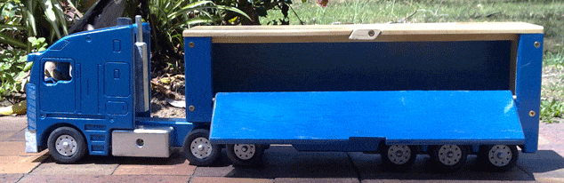 Cab Over Semi B Double Tractor, Wooden Toy Plan & Pattern