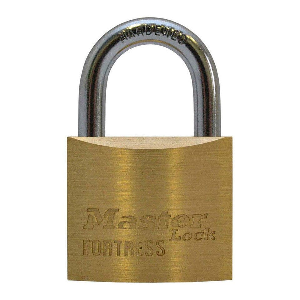 Master Lock 30mm Fortress Brass Padlock With 18mm Shackle | Single, Double, or Four Pack