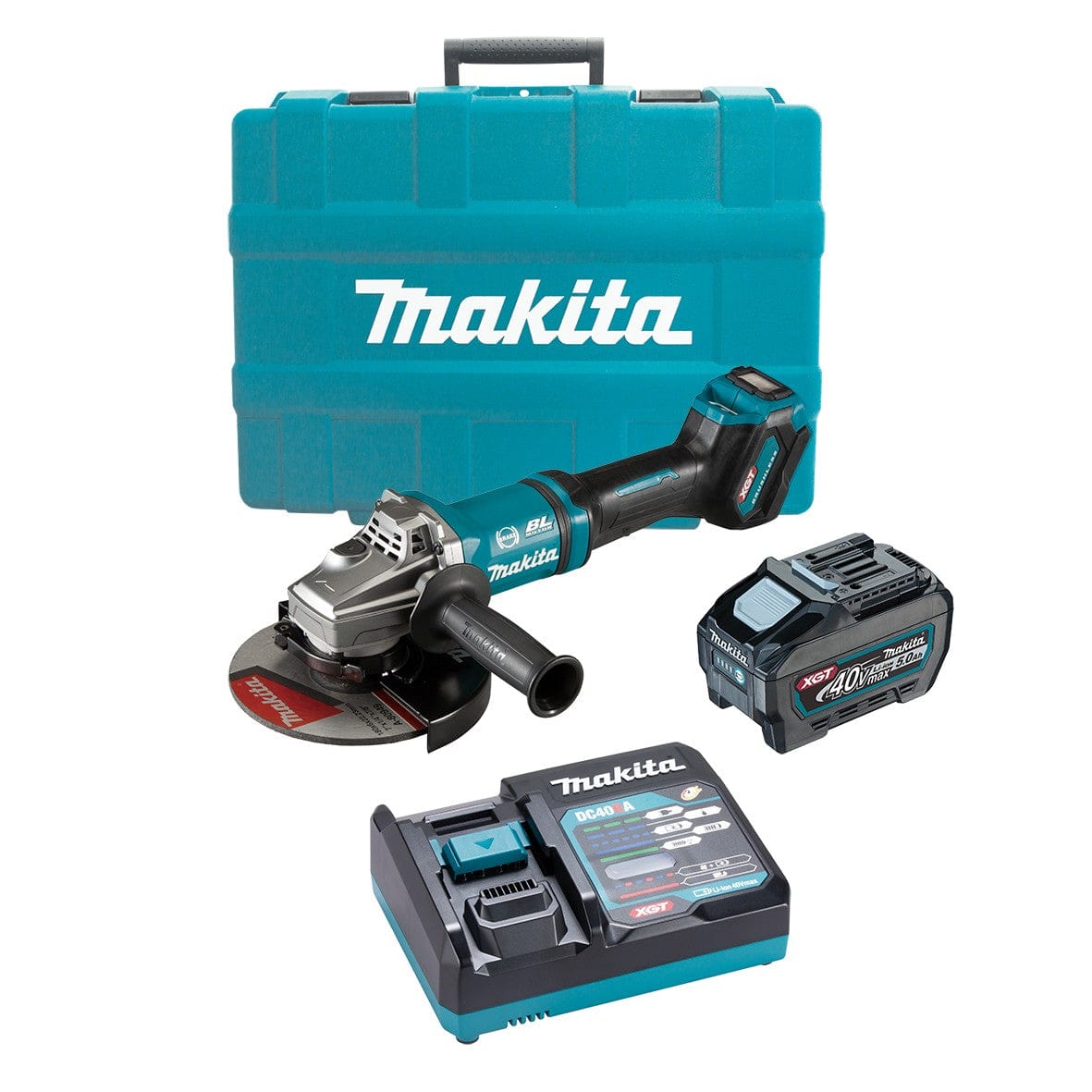 Makita 40V Max Brushless 180mm (7") Angle Grinder Kit GA037GT101