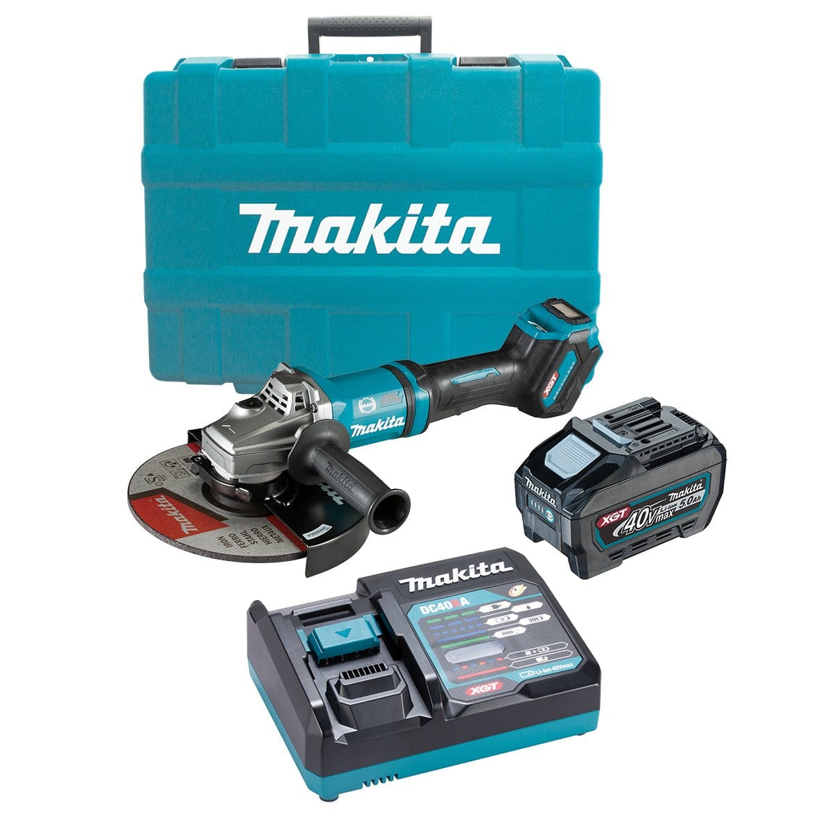 Makita 40V Max Brushless 230mm (9") Angle Grinder Kit GA038GT101