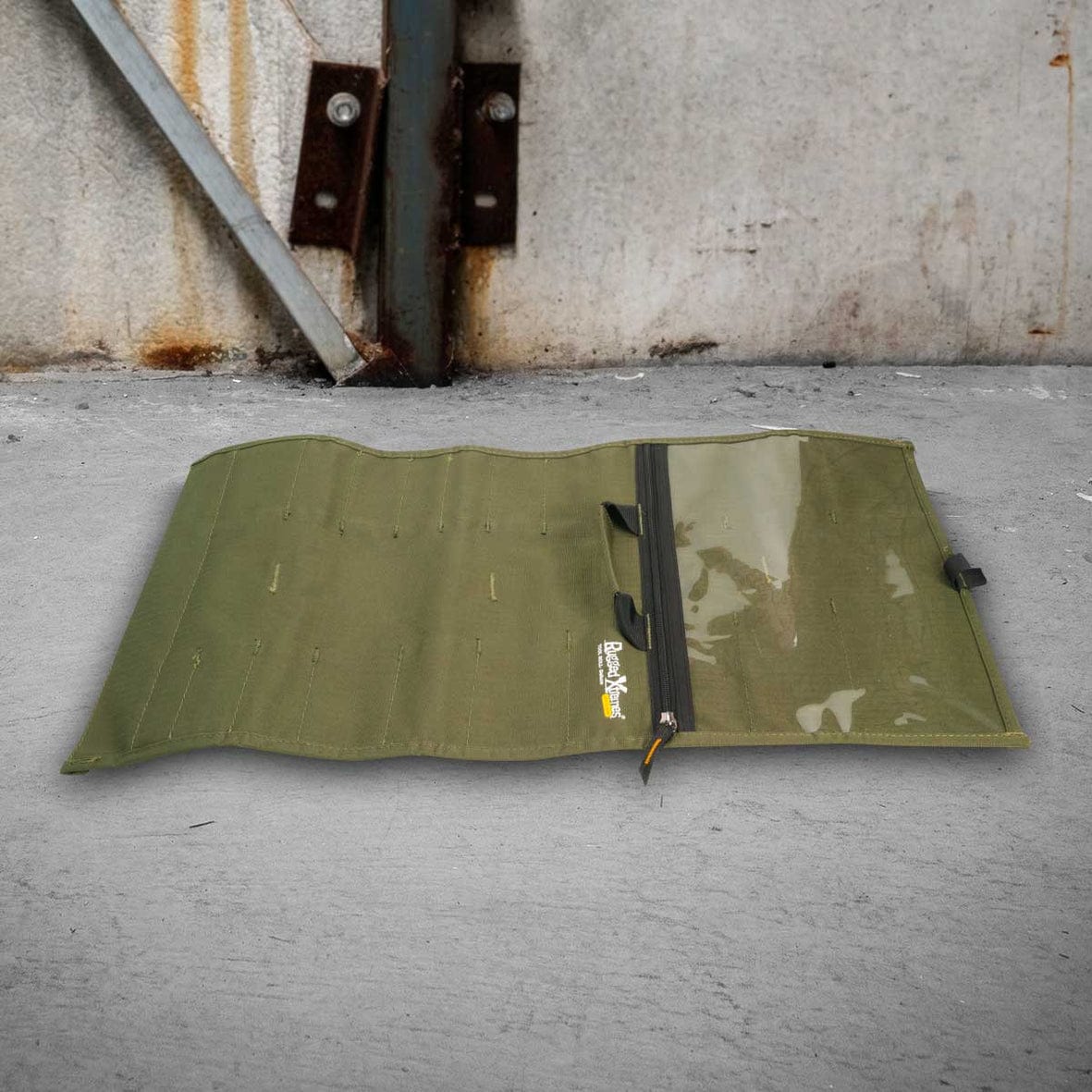 710 X 370mm Canvas Tool Roll Green RX03B002 by Rugged Xtremes