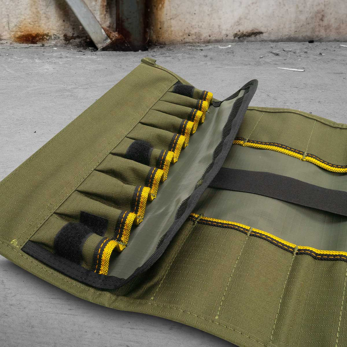 710 X 370mm Canvas Tool Roll Green RX03B002 by Rugged Xtremes