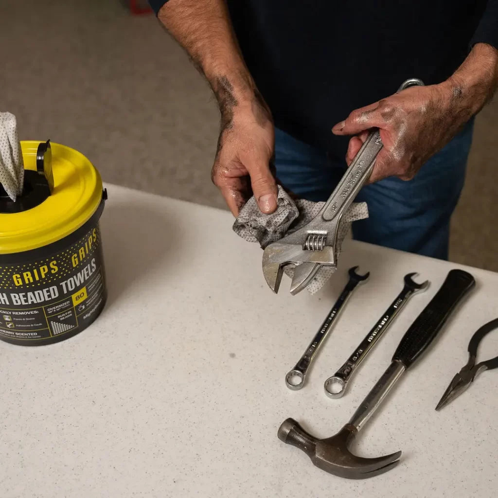 Grips Tough Beaded Wipes