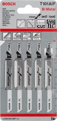 5Pce Clean Cut suit Hard Wood Jigsaw Blades T101AIF by Bosch