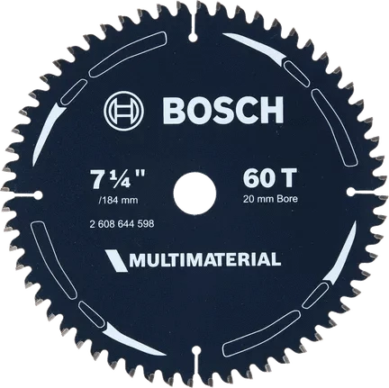 Bosch 184mm (7-1/4") x 20 x 60T Multi-Material Circular Saw Blade 2608644598