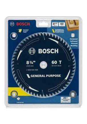 Bosch 210mm (8-1/4") x 25 x 60T General Purpose Circular Saw Blade 2608644568