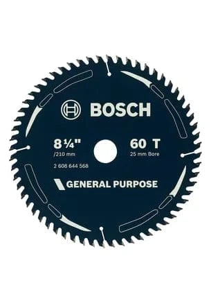 Bosch 210mm (8-1/4") x 25 x 60T General Purpose Circular Saw Blade 2608644568