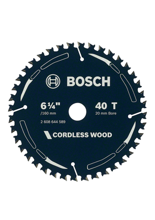 Bosch 160mm x 20mm x 40T TCT Circular Saw Blade For Wood Cutting 2608644589