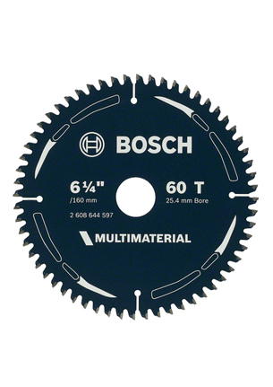 Bosch 160mm x 25.4mm x 60T TCT Multimaterial Circular Saw Blade 2608644597