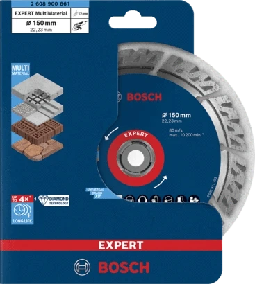 Bosch EXPERT 150mm x 22.23mm Multi-Material Diamond Cutting Disc 2608900661