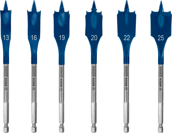 Bosch EXPERT 6Pce Self Cut Speed Spade Drill Bit Set 2608900333