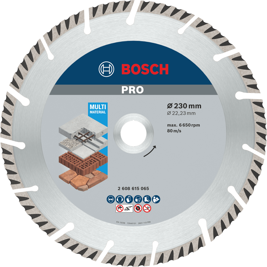 Bosch 230mm x 22.23mm PRO Multi Material Diamond Disc 2608615065