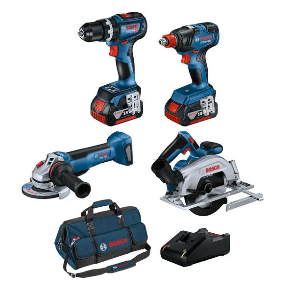 Bosch 18V Brushless 4 Piece 5.0Ah Combo Kit 0615A5008V