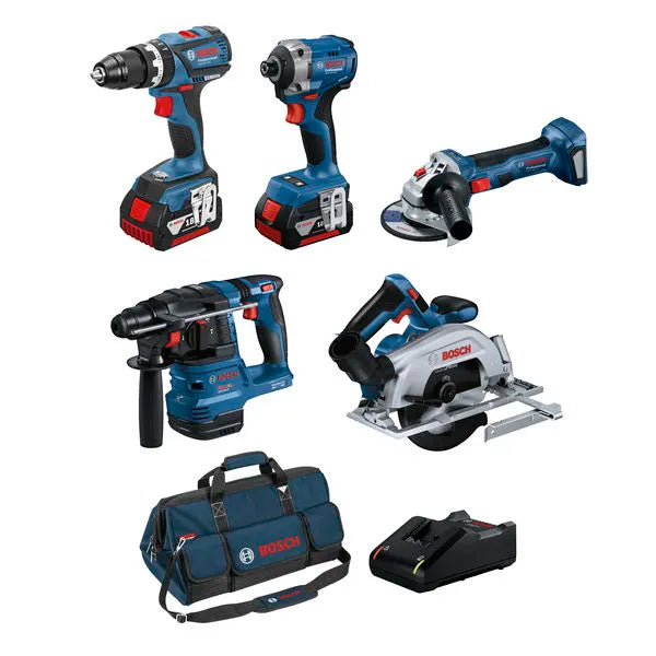Bosch 18V Brushless 5 Piece 5.0Ah Combo Kit 0615A5008W