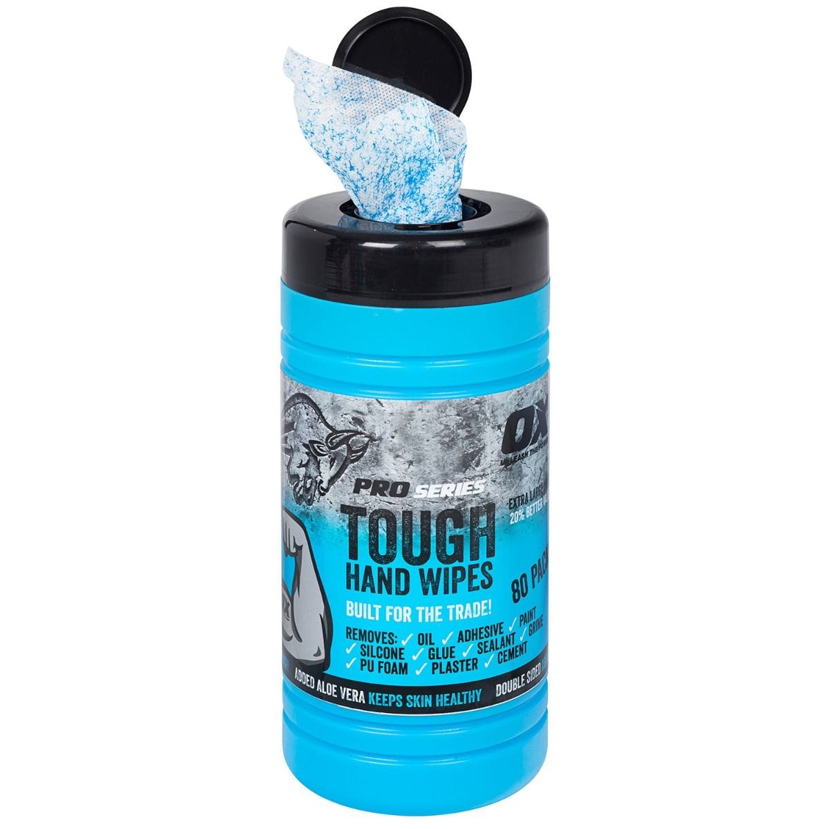Ox Pro Tough Cleaning Hand Wipes (Pack of 80) OX-P350580