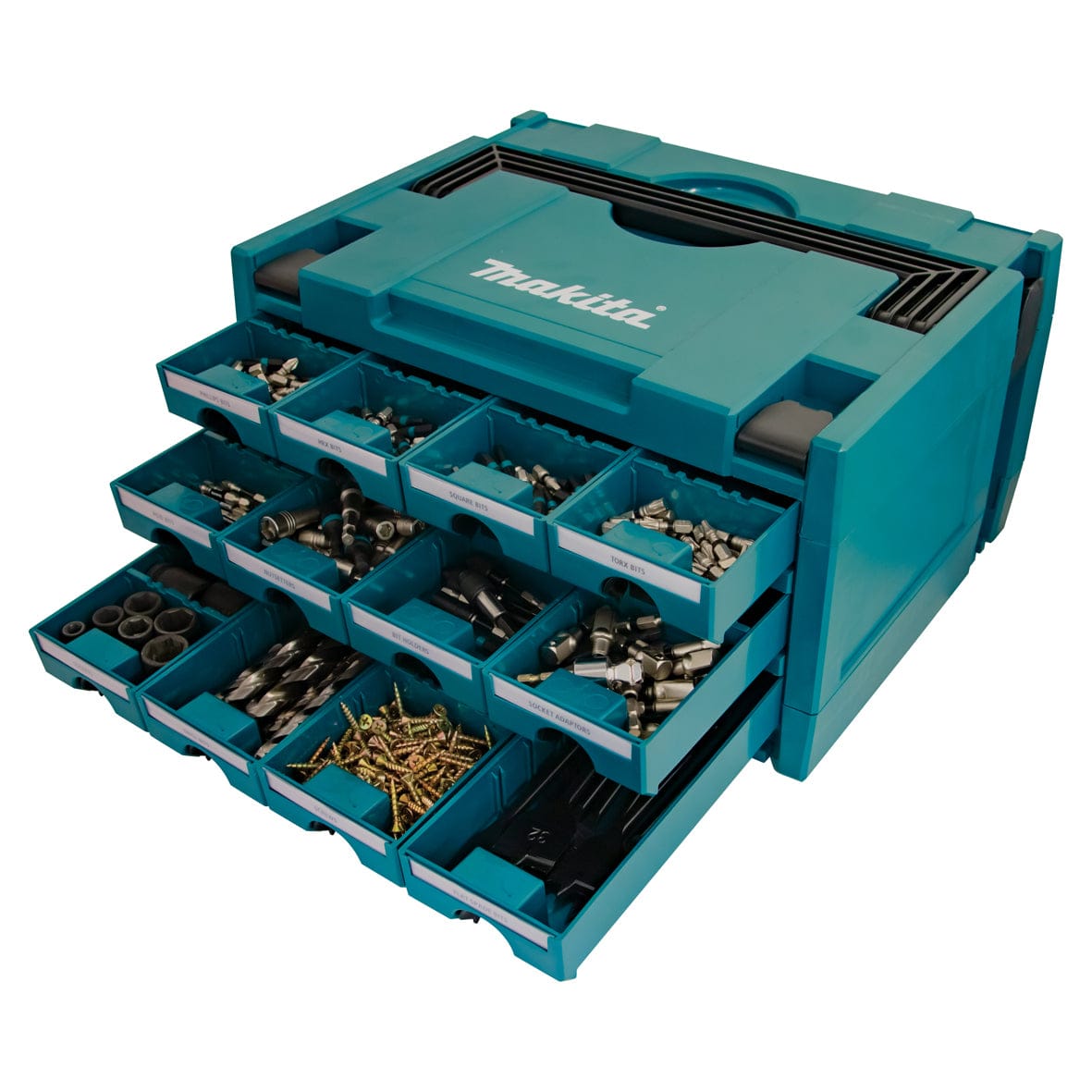 12 Drawer Bit Box Storage Case Makpac 3 P-84327 by Makita