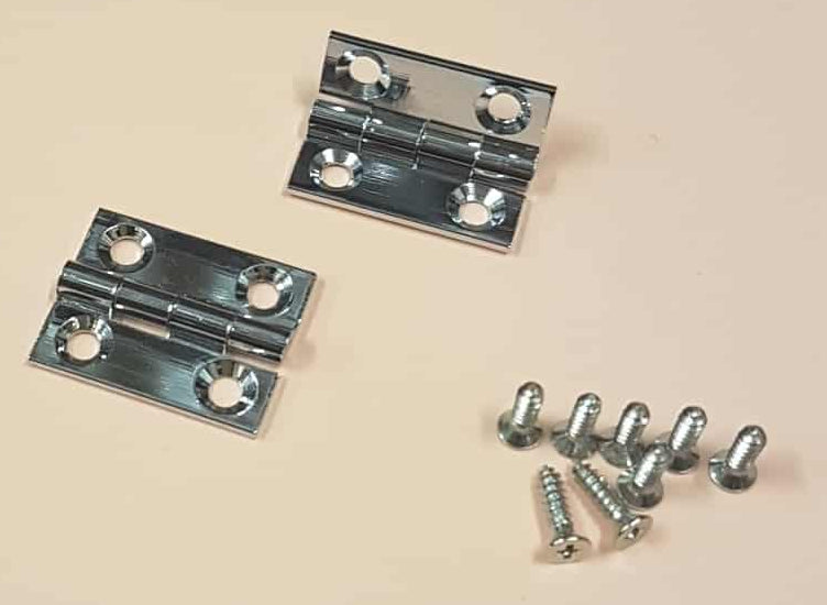 Hardware for Creative Finishes 3/4″ x 5/8″ Chrome Plated Butt Hinges
