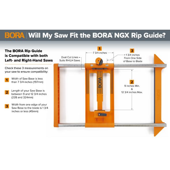 NGX Twin Rail Rip Guide - BR-546250 by BORA