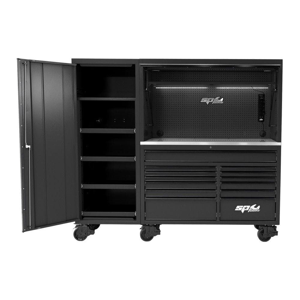 SP Tools USA Sumo Series 86" Roller Cabinet & Power Top Hutch Combo SP44789