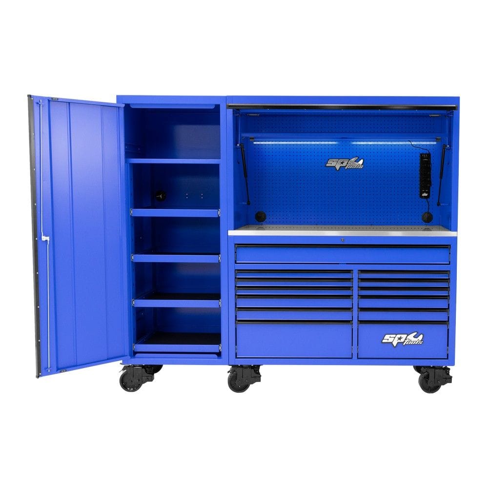 SP Tools USA Sumo Series 86" Roller Cabinet & Power Top Hutch Combo SP44789