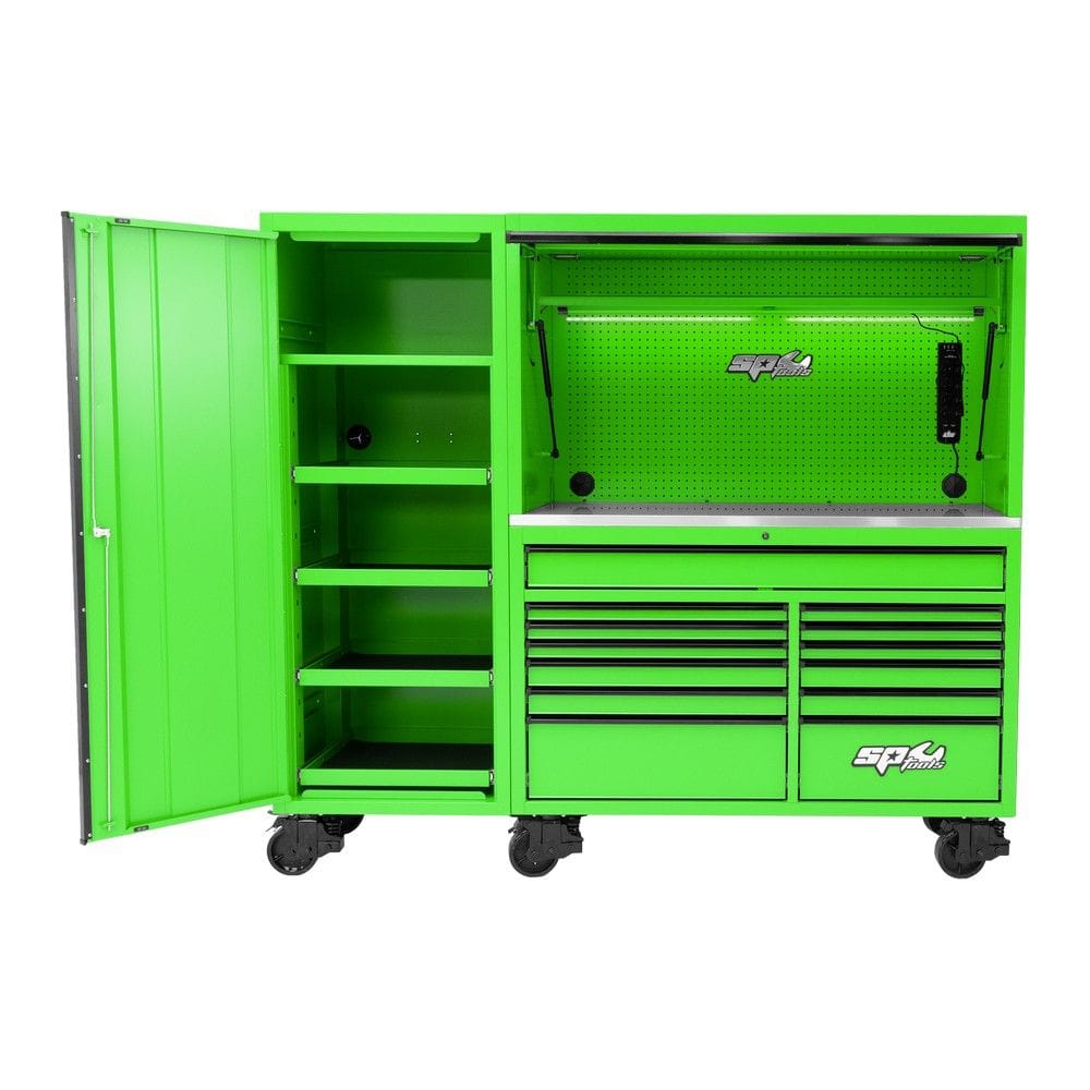 SP Tools USA Sumo Series 86" Roller Cabinet & Power Top Hutch Combo SP44789