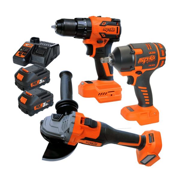 SP Tools 3Pce Cordless 18V Impact/Drill/Grinder Kit SP83193