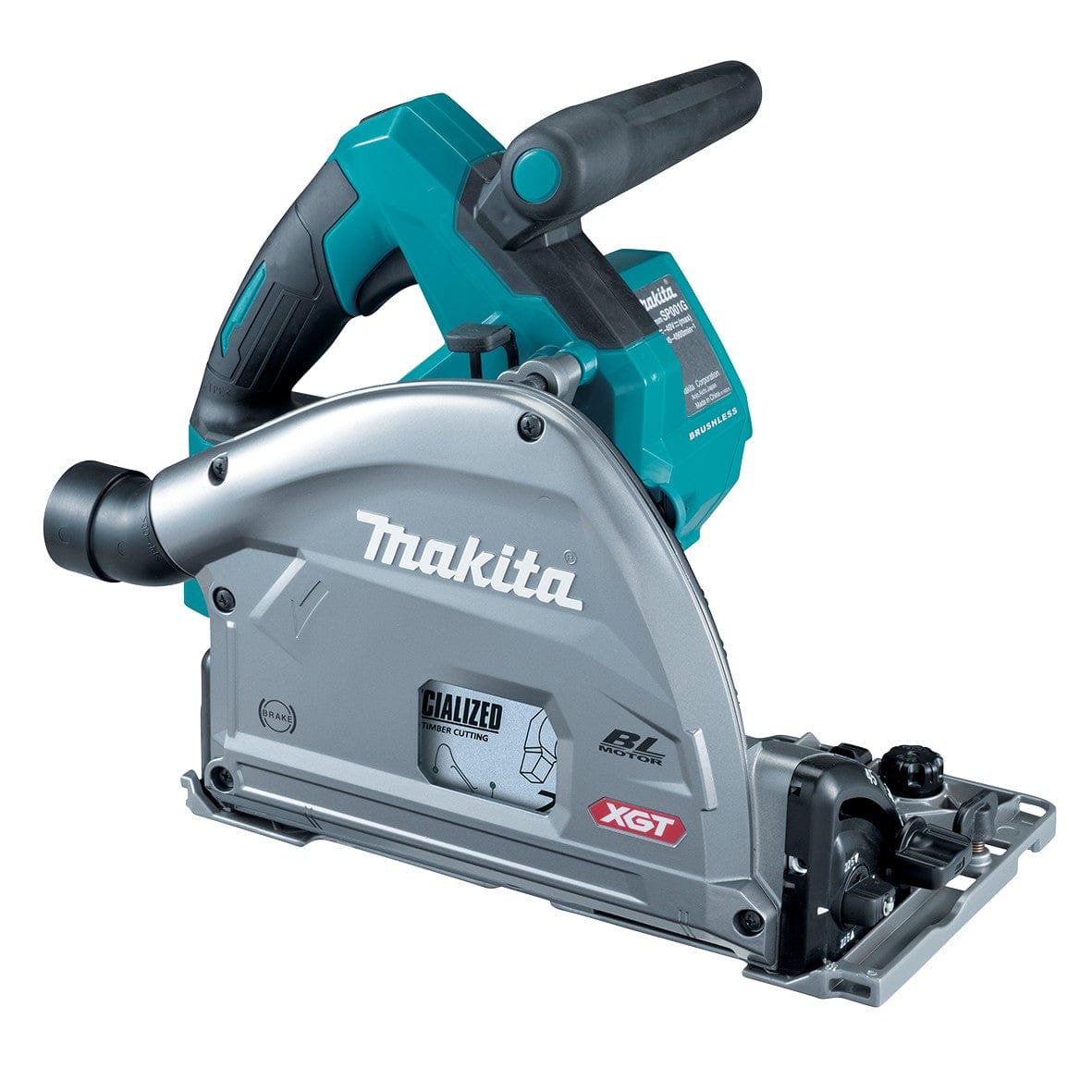 Makita 40V Max Brushless 165mm (6-1/2") Plunge Cut Saw Kit With Guide Rail SP001GM201T