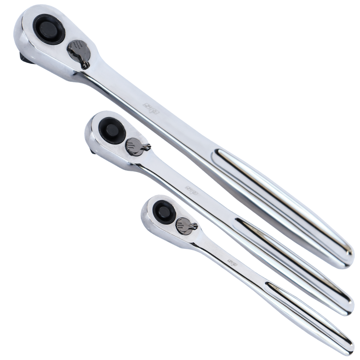 SP Tools 3Pce Ultra Thin 1/4”, 3/8” and 1/2”Dr Ratchet Set SP29349