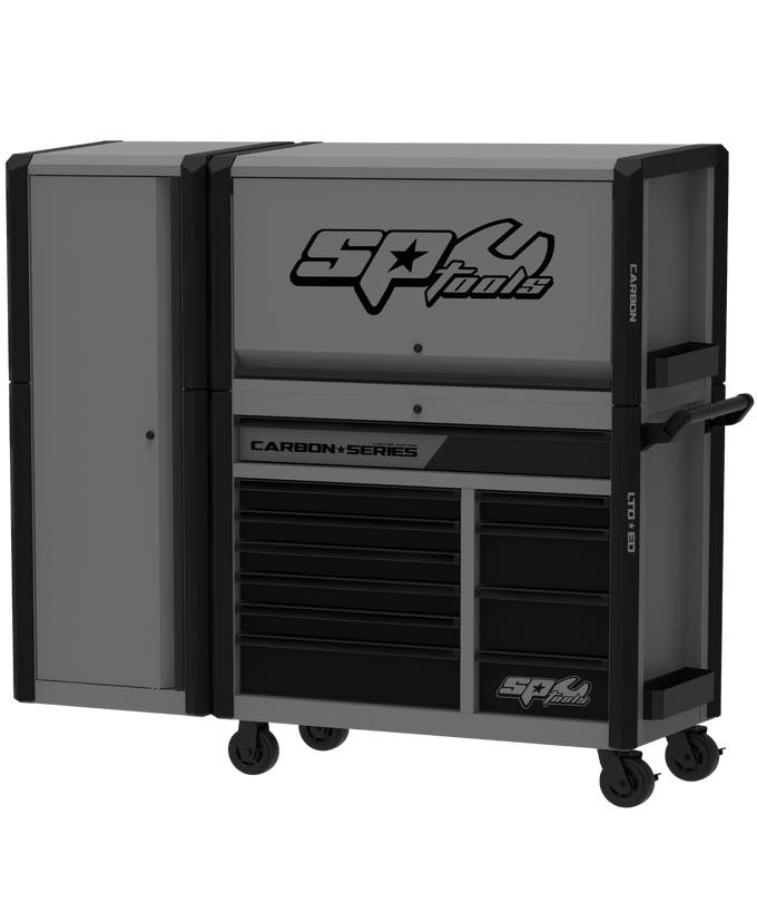 SP Tools Power Hutch Tool Kit Combo with Side Cabinet 278Pce - Metric & SAE SP59562X *Limited Edition Carbon Series*
