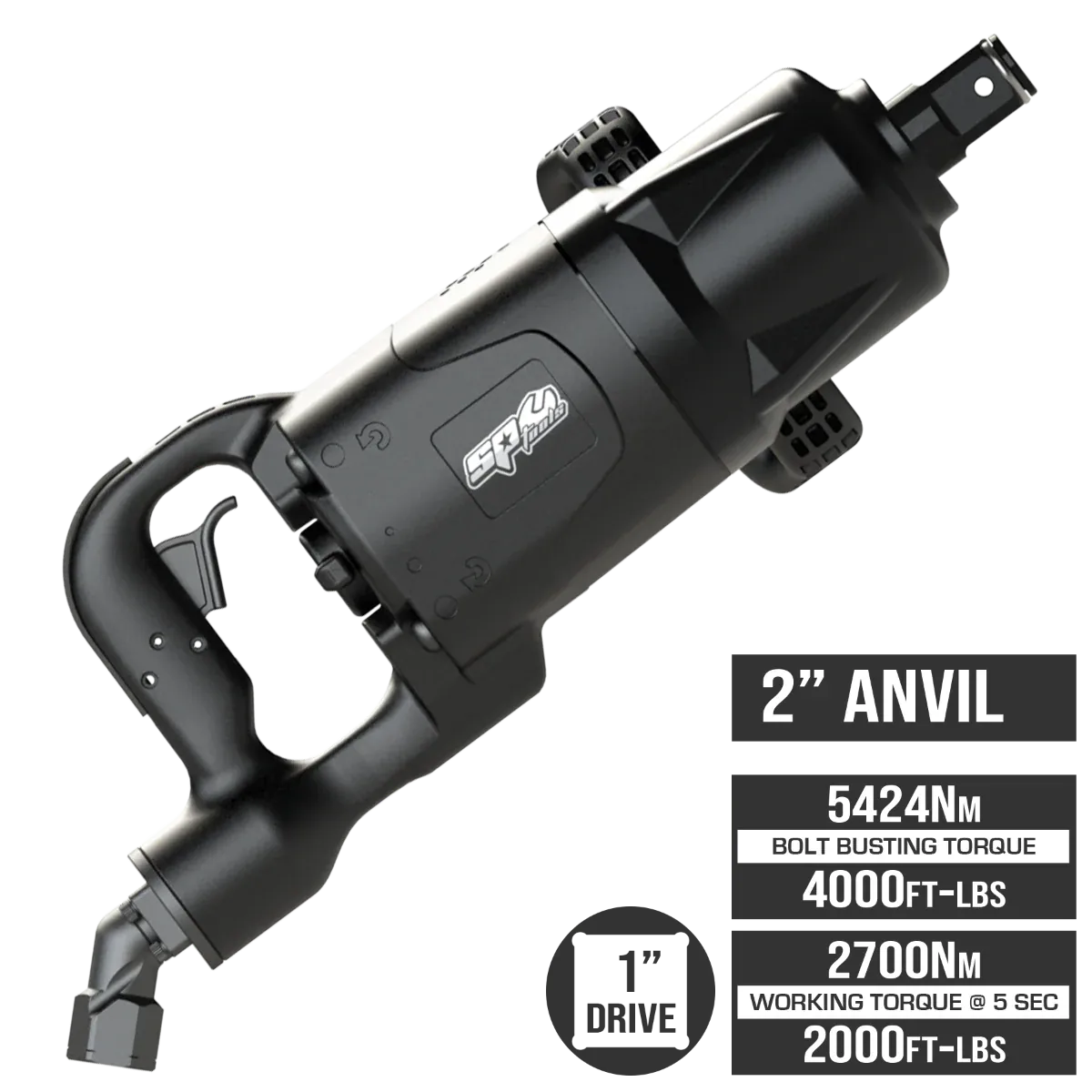 SP Tools 5424Nm 1”Dr Air Impact Wrench | 2" or 8" Anvil SP9880