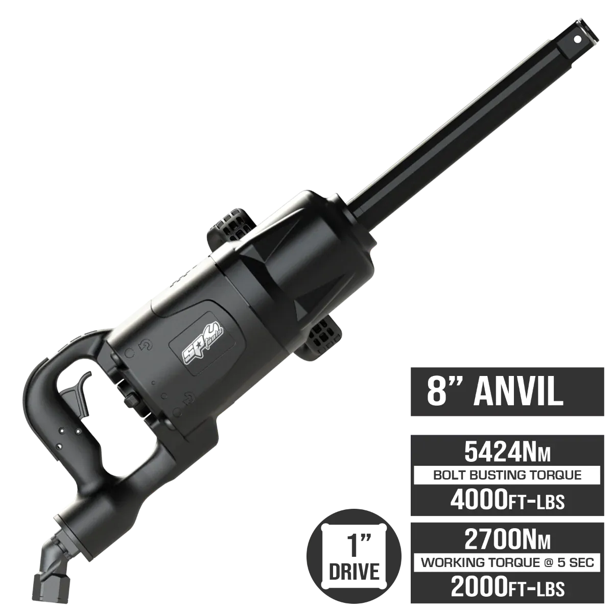 SP Tools 5424Nm 1”Dr Air Impact Wrench | 2" or 8" Anvil SP9880