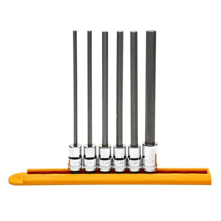 6pce 3/8” Drive Long Length Hex Bit Metric Socket Set 82554 by GEARWRENCH