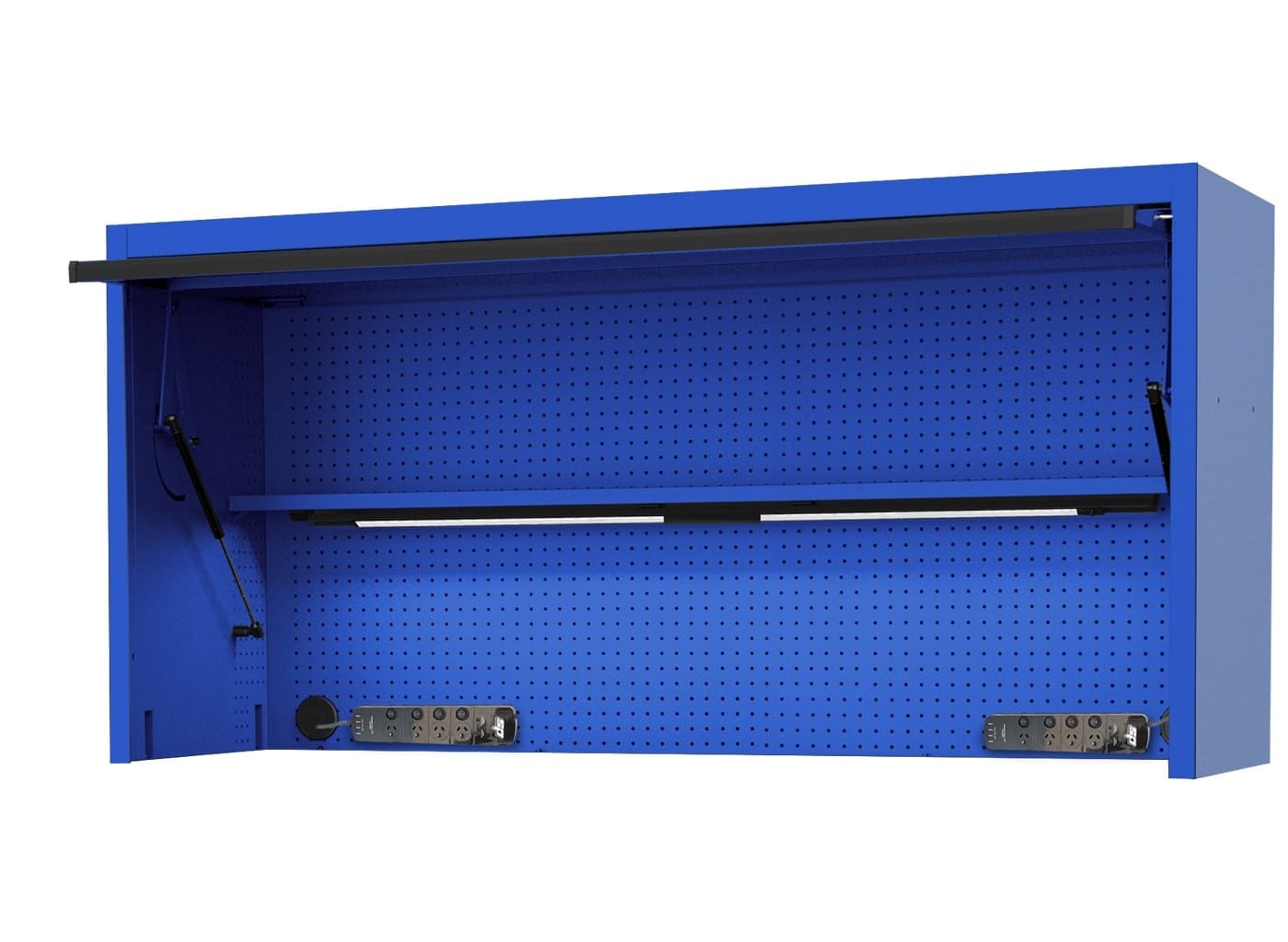 59" USA Sumo Series Wide Power Top Hutch Shelf, Pegboard, Light SP44730 by SP Tools