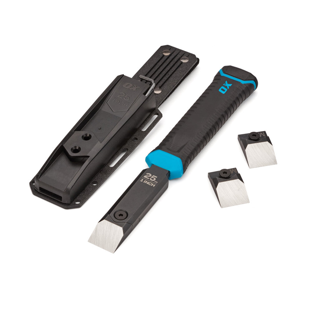 OX Tools Series Replaceable Tip Chisels with Holster