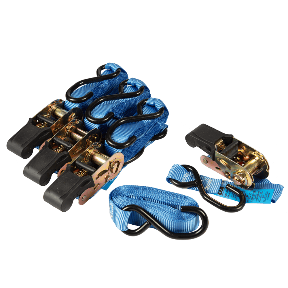 OX Trade Ratchet Tie Downs – 25mm Wide 250kg OX-T201504