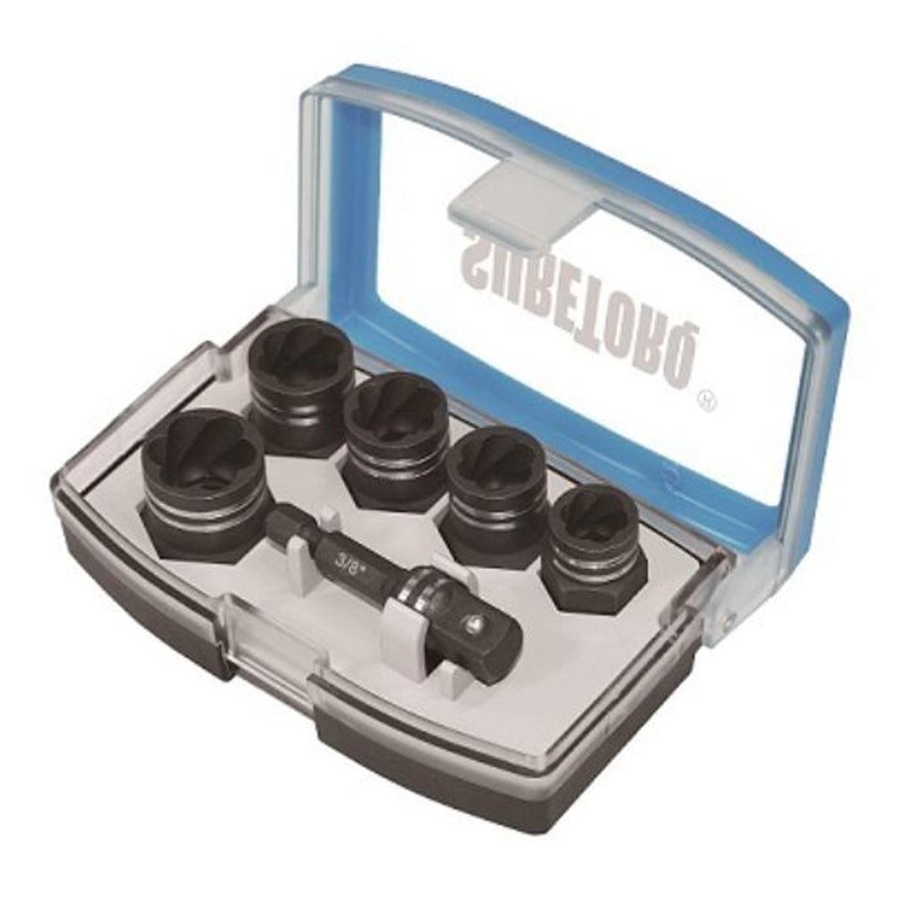 Nut & Bolt Extractor Set 3/8" Drive 6Pce 04400604 by SureTorq