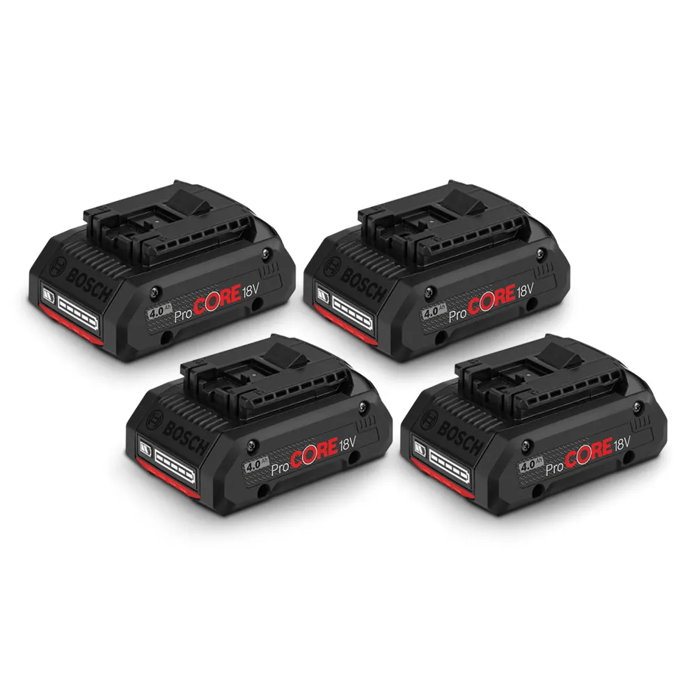 4Pce 18V 4.0Ah ProCORE Li-Ion Battery 0615990M5M by Bosch