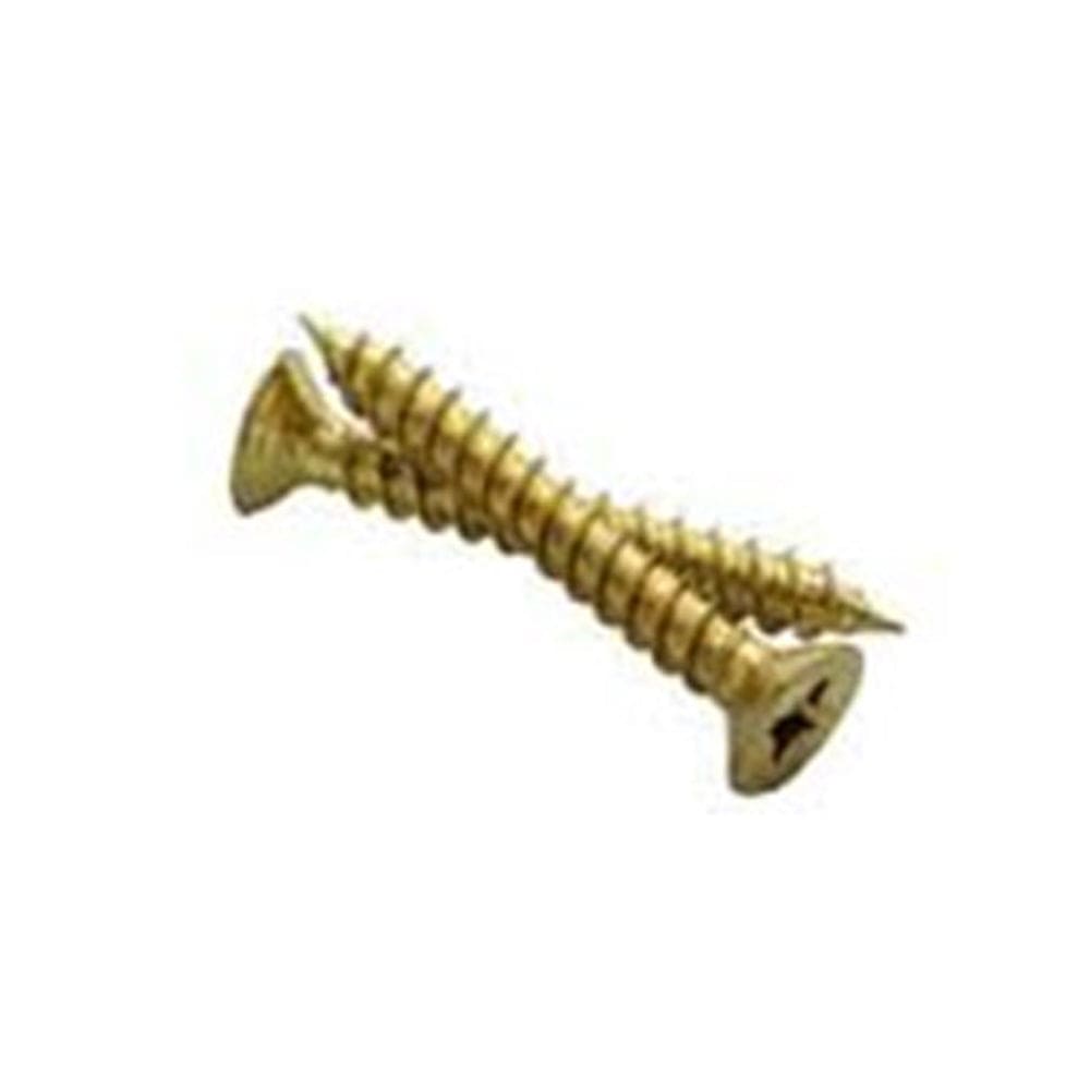 1000Pce 5G x 16mm (5/8") / M3.2 x 16mm Pozi Electro Brass Long Thread Screws 069-183 by Halliday Hardware